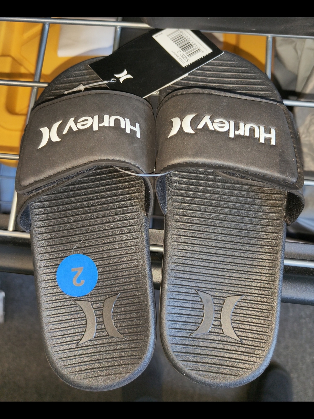 New! Hurley Black Slide Sandals Sandals Summer Wavy Tread Boys Kids Girls Size 2